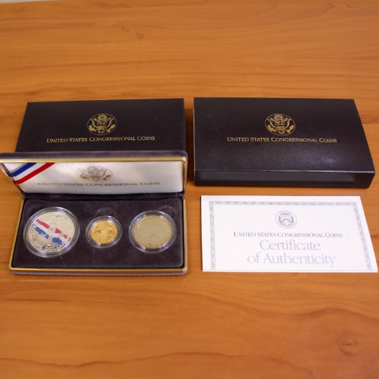 Us Congressional Coins 3-coin Proof Set