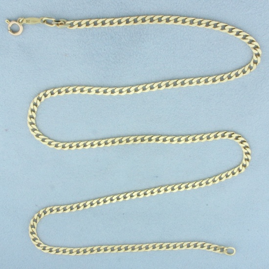 Italian 20 Inch Curb Link Chain Necklace In 14k Yellow Gold