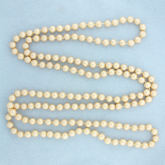 Vintage 54 Inch Cultured Akoya Pearl Strand