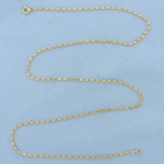 Italian 18 Inch Spiral Link Chain Necklace In 18k Yellow Gold