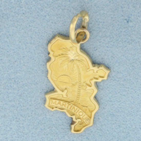 Martinique Charm Or Pendant In 14k Yellow Gold