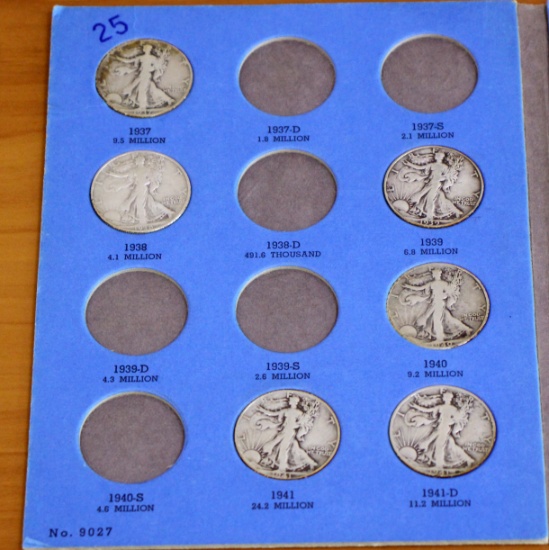 Standing Liberty Silver Half Dollar Coin Album
