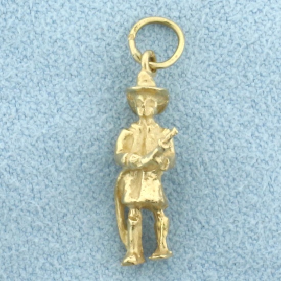 Fireman Charm In 14k Yellow Gold