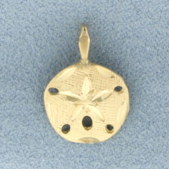 Sand Dollar Pendant In 14k Yellow Gold