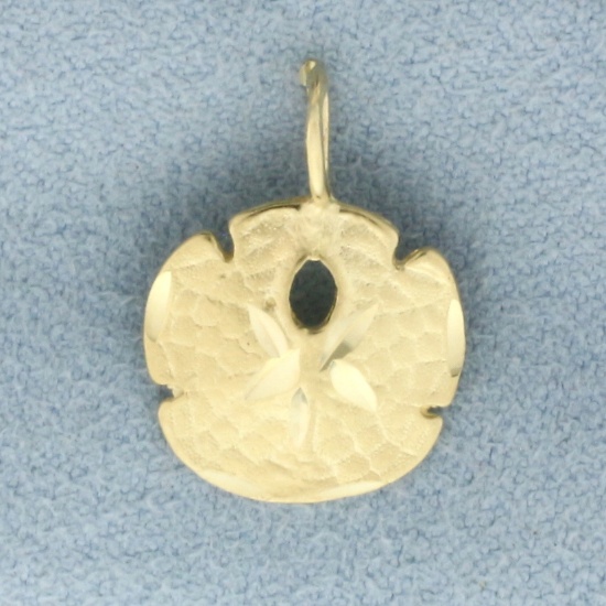 Sand Dollar Pendant In 14k Yellow Gold