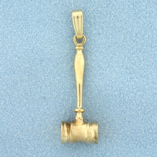 Gavel Pendant In 14k Yellow Gold
