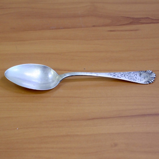 Antique Wool And Hughes "victoria No. 80" Sterling Silver Teaspoon