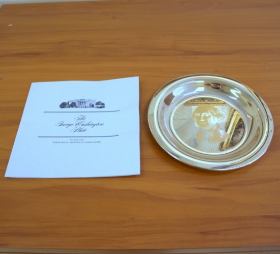The George Washington White House Historical Association Plate In Sterling Silver