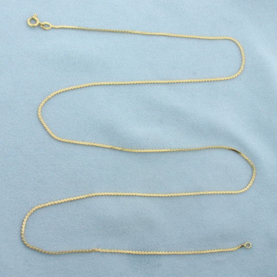 Italian 24 Inch S-link Chain In 18k Yellow Gold