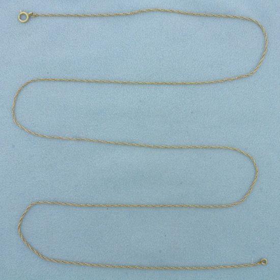28 Inch Prince Of Wales Chain Link Necklace In 14k Yellow Gold