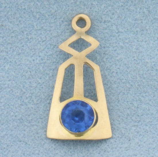 Tanzanite Pendant Or Charm In 14k Yellow Gold