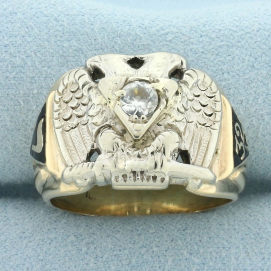 32 Degree Masonic Ring In 10k Yellow Gold