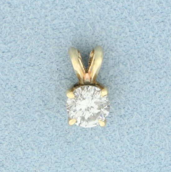 2/3ct Diamond Solitaire Pendant In 14k Yellow Gold