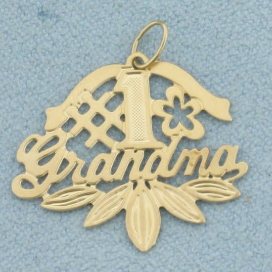 #1 Grandma Charm In 14k Yellow Gold