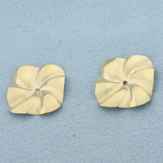 Pinwheel Stud Earring Enhancers In 14k Yellow Gold