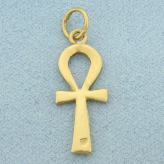 Egyptian Ankh Charm Or Pendant In18k Yellow Gold
