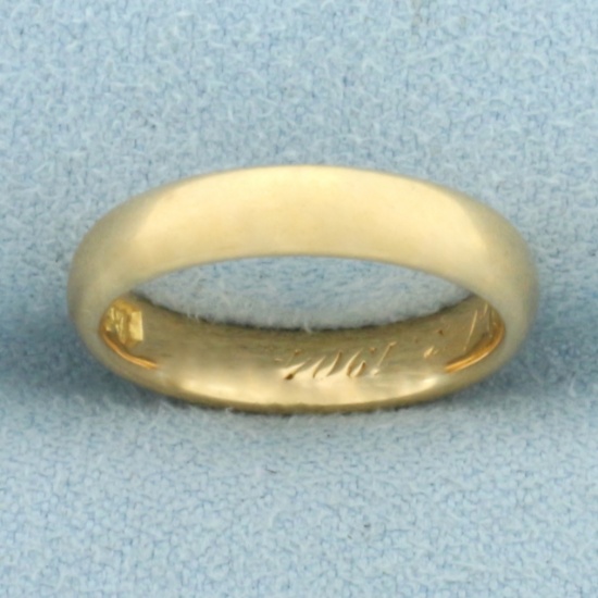 Antique 1904 Wedding Band Ring In 18k Yellow Gold