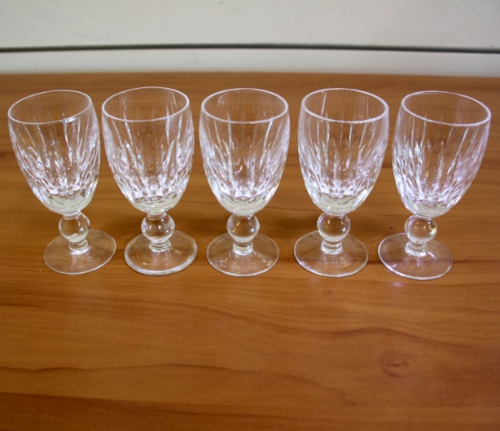 Waterford Maureen Crystal Sherry Glasses Set Of 5