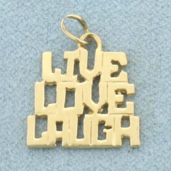 Live Laugh Love Charm In 14k Yellow Gold