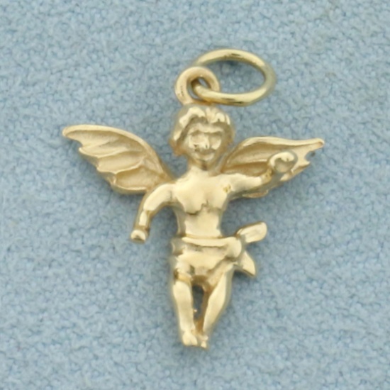 Angel Cherub Charm In 14k Yellow Gold