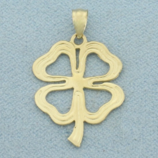 Four Leaf Clover Pendant In 14k Yellow Gold