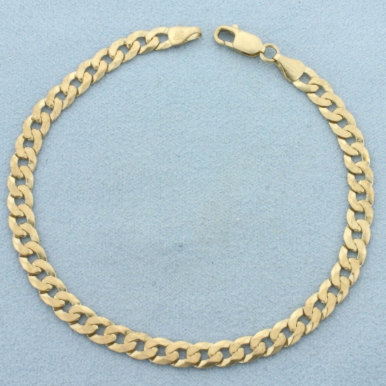 Italian Curb Link Bracelet In 10k Yellow Gold