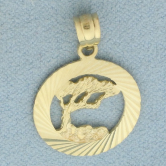 Divi Divi Tree Pendant In 14k Yellow Gold