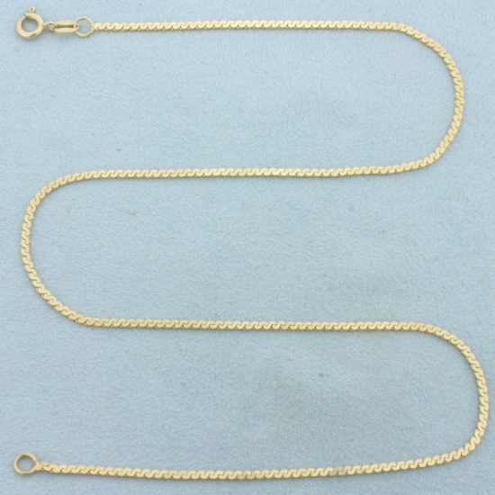 17 Inch S-link Serpentine Chain Necklace In 14k Yellow Gold