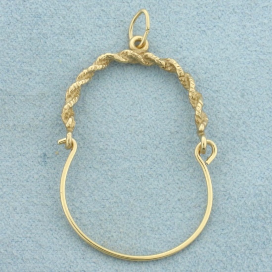 Charm Holder Pendant In 14k Yellow Gold