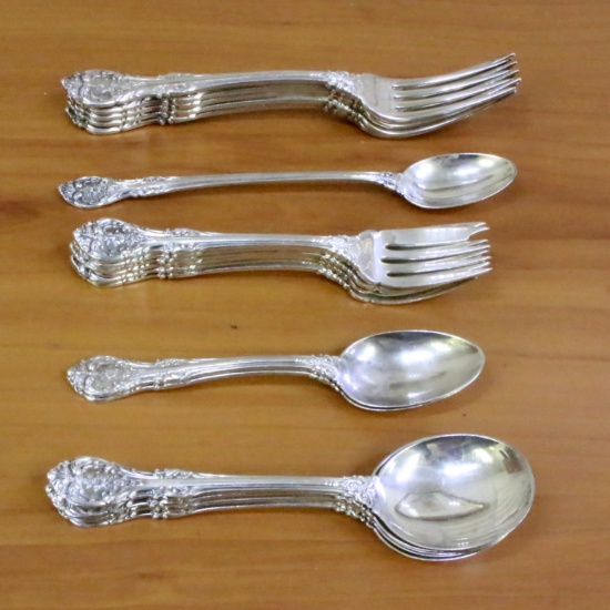 Gorham King Edward Sterling Silver Flatware Set Of 19