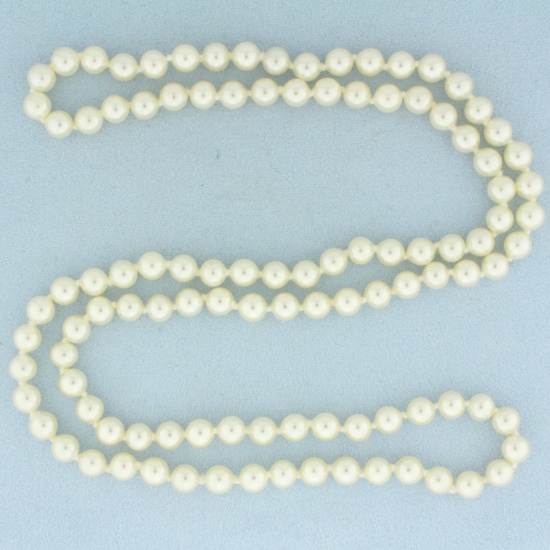 29 Inch Cultured Akoya Pearl Strand Necklace