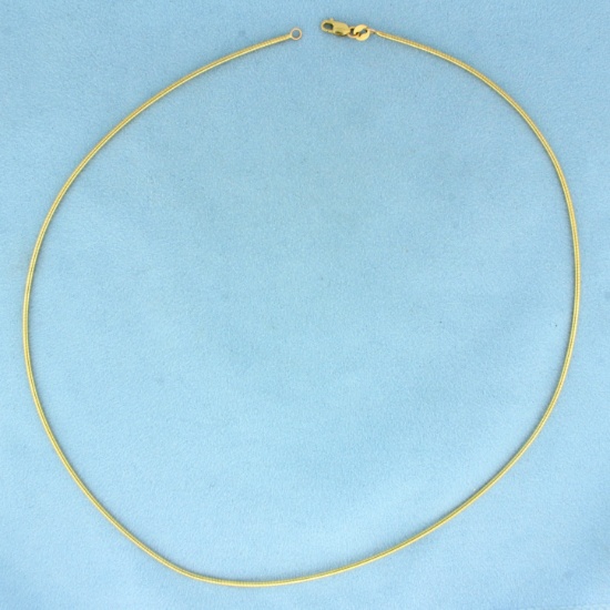 18 Inch Snake Link Chain Necklace In 14k Yellow Gold