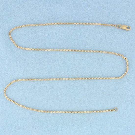 16 Inch Cable Link Chain Necklace In In 14k Yellow Gold