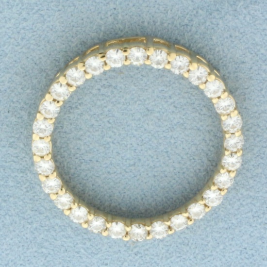 Diamond Circle Pendant In 14k Yellow Gold