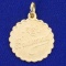 Engrabable Bridesmaid Pendant Or Charm In 14k Yellow Gold