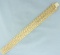 Two Tone Woven Link Wide Bracelet In 18k Yellow And White Gold