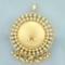 Hand Made Custom Designed Dangle Bead Statement Pendant In 22k Yellow Gold