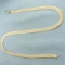 Italian 17 Inch Herringbone Link Chain Necklace In 14k Yellow Gold
