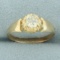 Antique Old Mine Cut Diamond Ring In 14k Yellow Gold