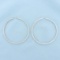 Large Hoop Earrings In 18k White Gold