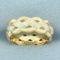 Braided Woven Design Band Ring In 14k Yellow And White Gold