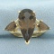 Brazilian Smoky Quartz 3-stone Ring In 14k Yellow Gold