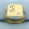 Vintage Black And Decker Diamond Signet Ring In 14k Yellow Gold