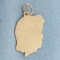 Engravable Girl Silhouette Charm In 14k Yellow Gold