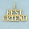 Diamond Cut Best Friend Pendant In 14k Yellow Gold