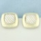 David Yurman Albion Cable Square Earrings In Sterling Silver And 18k Yellow Gold