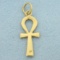 Egyptian Ankh Charm Or Pendant In18k Yellow Gold