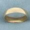 Womans High Polish Half Dome Wedding Band Ring In 18k Yellow Gold