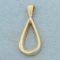 High Polish Teardrop Pendant In 14k Yellow Gold