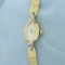 Vintage Ladies Hamilton Diamond Watch In Solid 14k Yellow Gold Case